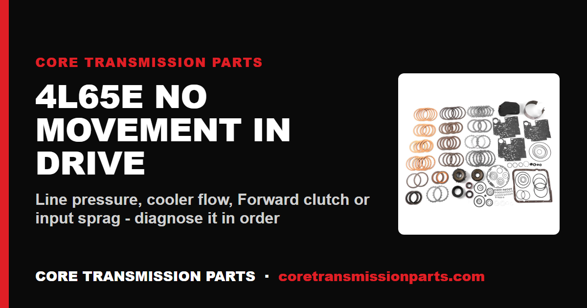 4L65E No Movement in Drive: Diagnosis, Causes, and the Real Fix