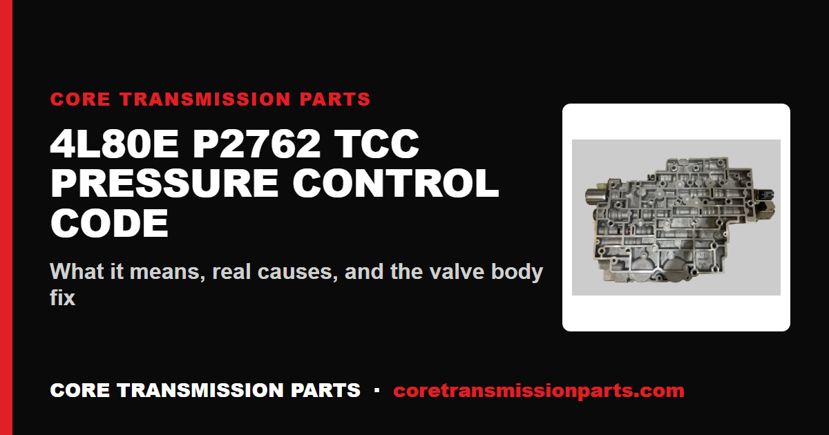 4L80E P2762: What It Means, Causes, and How to Fix It
