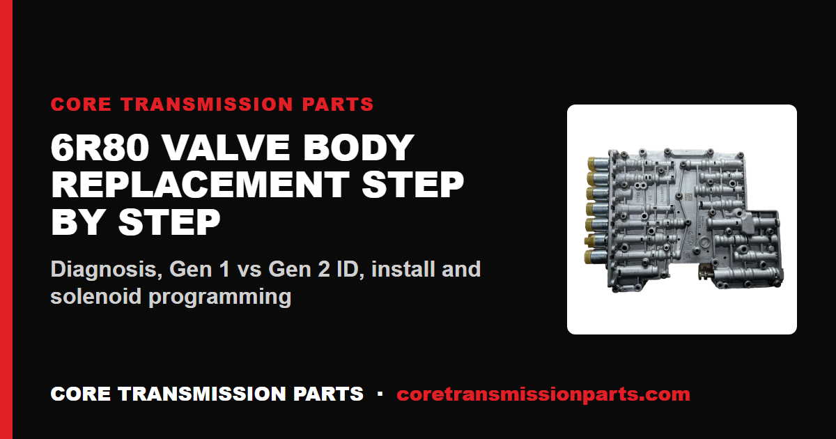 6R80 Valve Body Replacement: Step-by-Step Guide