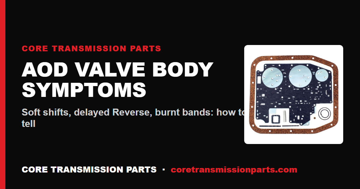 AOD Valve Body Symptoms: How to Know Yours Is Failing