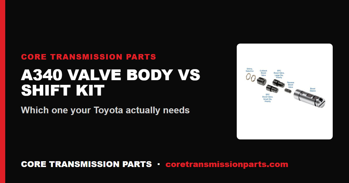 A340 Valve Body vs Shift Kit: Which One Do You Actually Need?