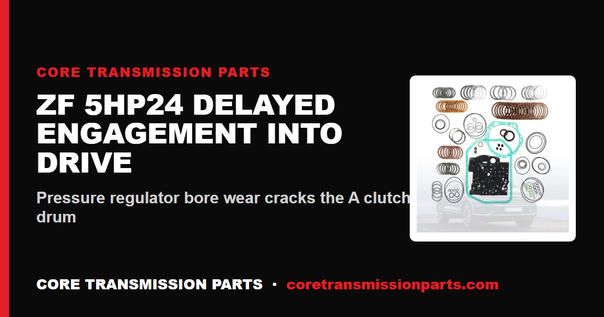ZF 5HP24 Delayed Engagement Into Drive: A-Clutch Drum and Pressure Regulator Bore Wear