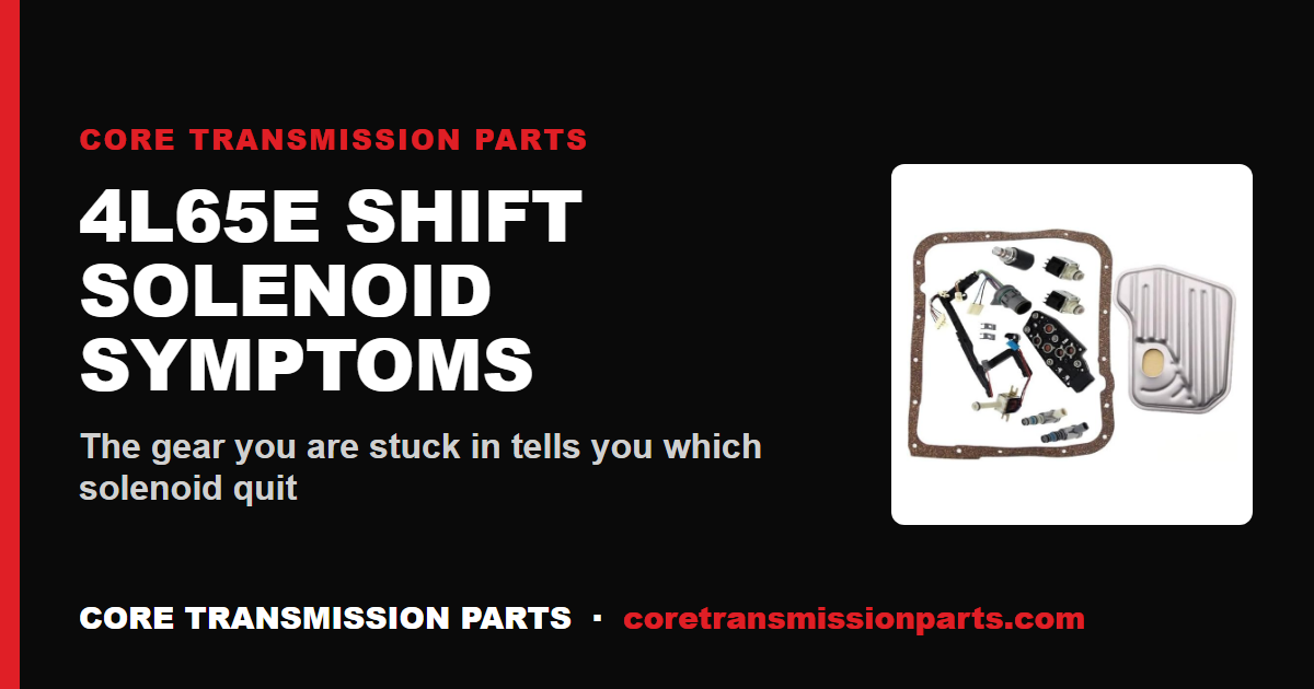 4L65E Shift Solenoid Symptoms: Diagnosis, Codes and the Real Fix