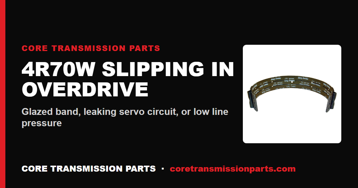 4R70W Slipping in Overdrive: Why It Slips Instead of Holding, and How to Fix It