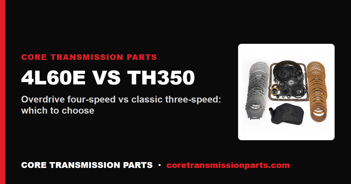 4L60E vs TH350: Differences and Which One to Choose
