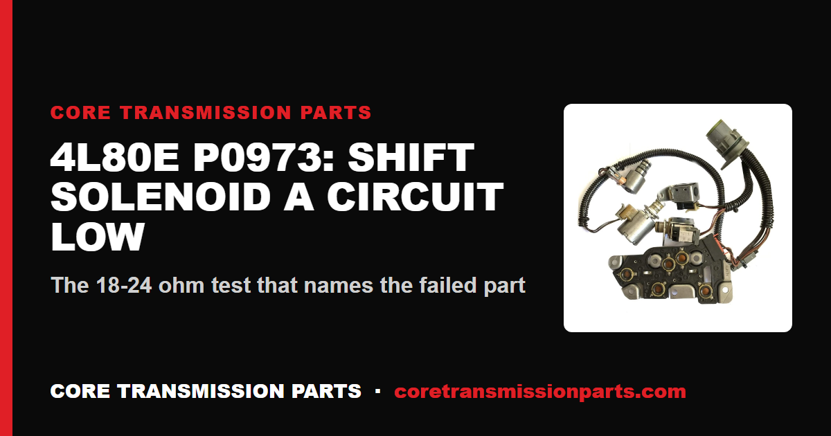 4L80E P0973: What It Means, Causes, and How to Fix It