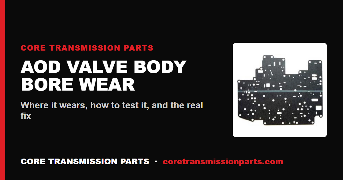 AOD Valve Body Bore Wear and the Real Fix