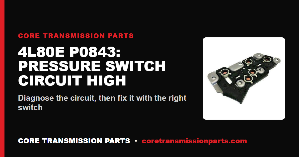 4L80E P0843: What It Means, Causes, and How to Fix It