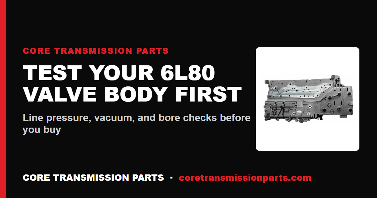 How to Test a 6L80 Valve Body Before You Replace It