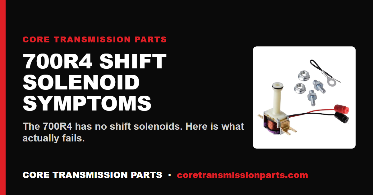 700R4 Shift Solenoid Symptoms: Why Your 700R4 Has No Shift Solenoids (And What Is Actually Failing)