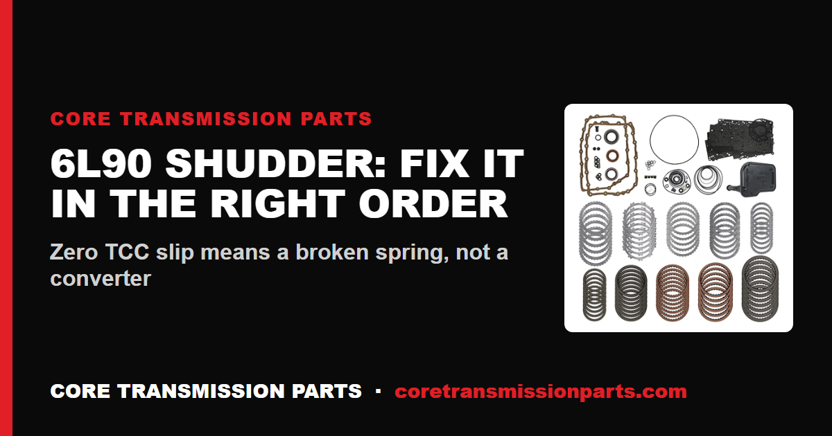 6L90 Shudder Fix: TCC Regulator Valve, Converter, and Fluid Diagnosis Order