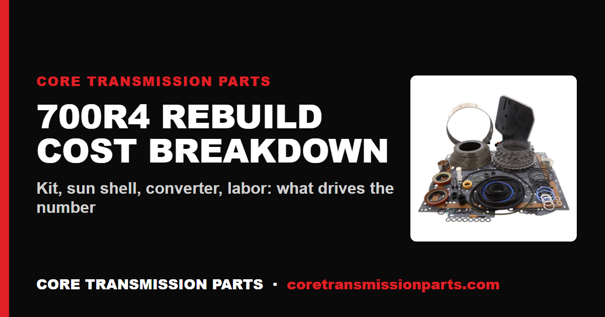 How Much Does a 700R4 Rebuild Cost: Parts Breakdown