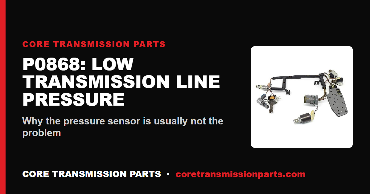 P0868 Transmission Fluid Pressure Low: Causes, Diagnosis, and the Real Fix