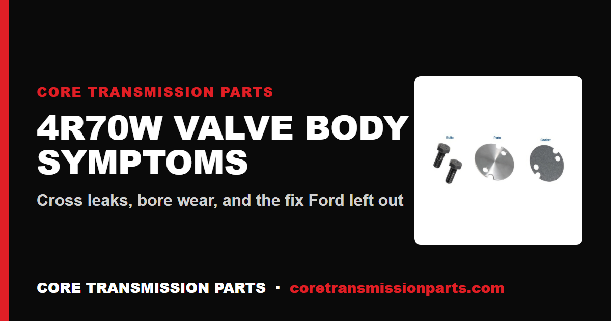 4R70W Valve Body Symptoms: How to Know Yours Is Failing