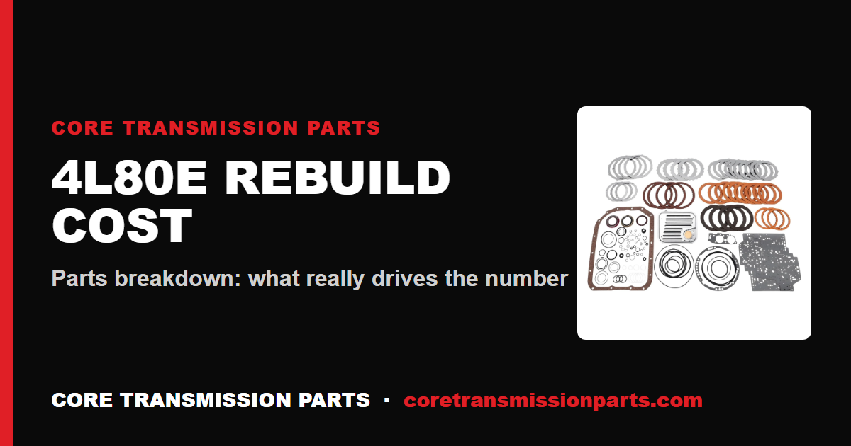 How Much Does a 4L80E Rebuild Cost: Parts Breakdown