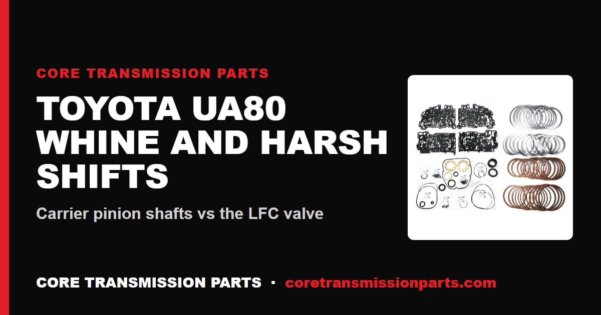 Toyota UA80 Transmission Problems: Whine, Harsh Shift, and the Real Fix