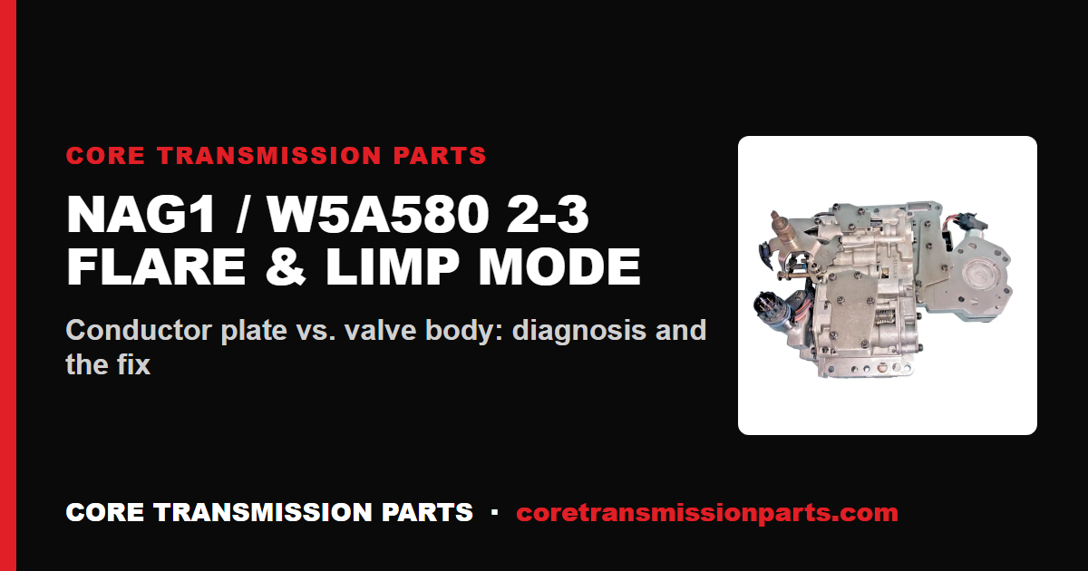 NAG1 / W5A580 Harsh Shifts, 2-3 Flare & Limp Mode: Conductor Plate vs. Valve Body Diagnosis and the Real Fix