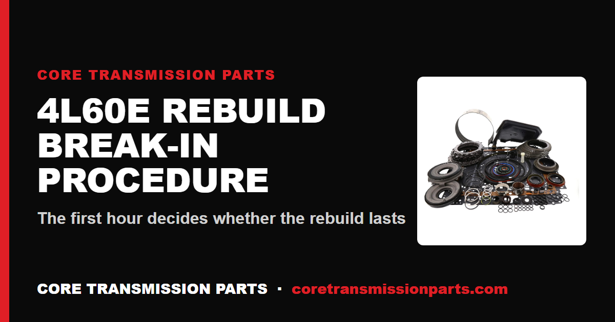 4L60E Rebuild Break-In Procedure