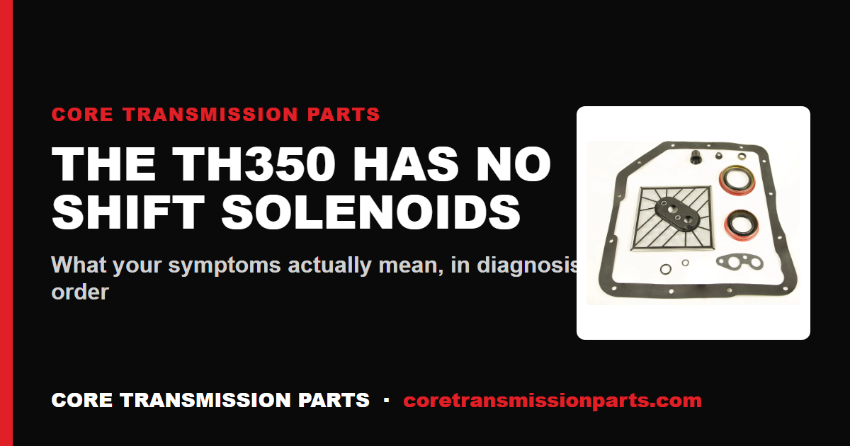 TH350 Shift Solenoid Symptoms: What They Really Mean (The TH350 Has No Shift Solenoids)