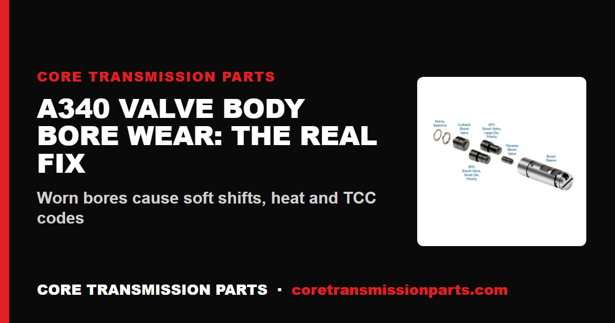 A340 Valve Body Bore Wear and the Real Fix
