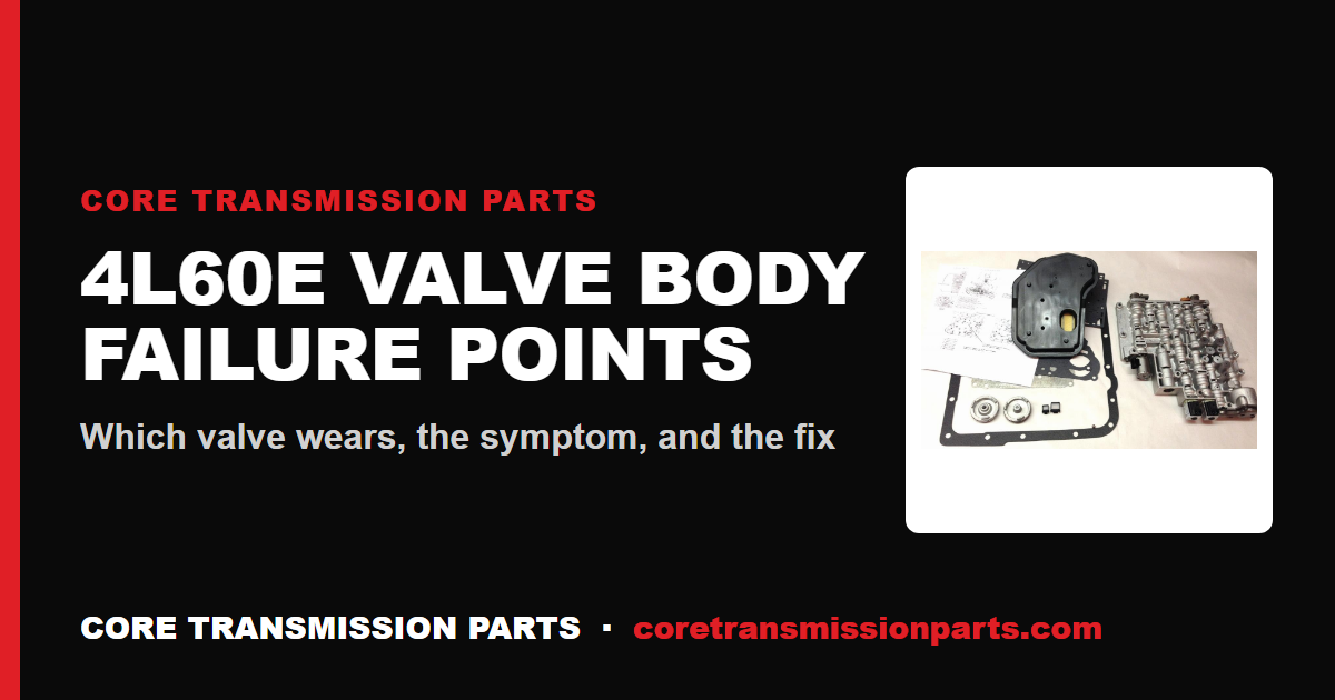 4L60E Valve Body Common Failure Points Explained