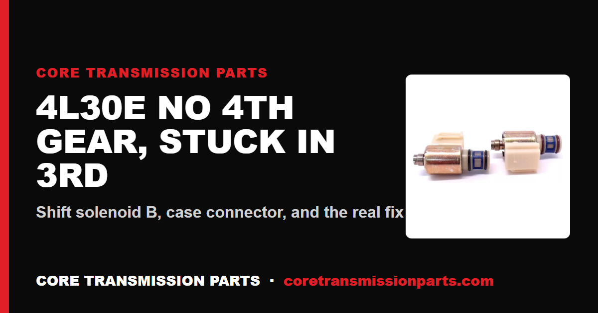 4L30E No 4th Gear and Stuck in 3rd: Shift Solenoid B, Case Connector and the Real Fix