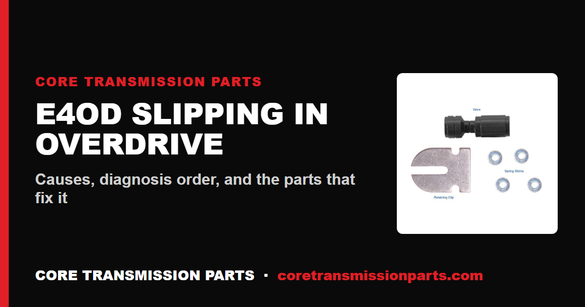E4OD Slipping in Overdrive: Causes, Diagnosis, and the Fix