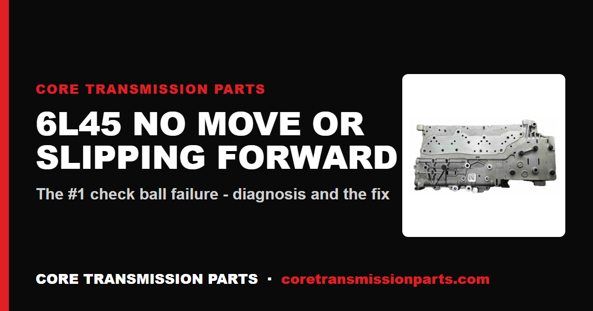 GM 6L45 Transmission Problems: No Move, Slipping Forward and P0751
