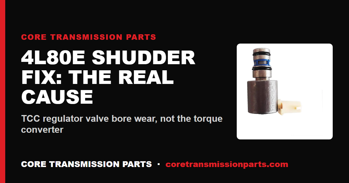 4L80E Shudder Fix: Why the TCC Regulator Valve Bore Is Usually the Real Cause