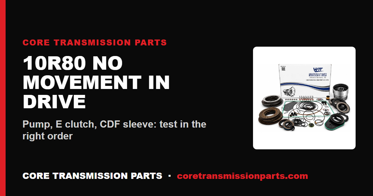 10R80 No Movement in Drive: Causes, Diagnosis, and the Fix