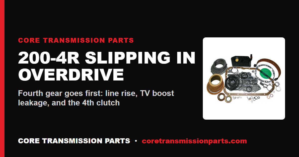 200-4R Slipping in Overdrive: 4th Clutch, Roller Clutch and the Real Fix