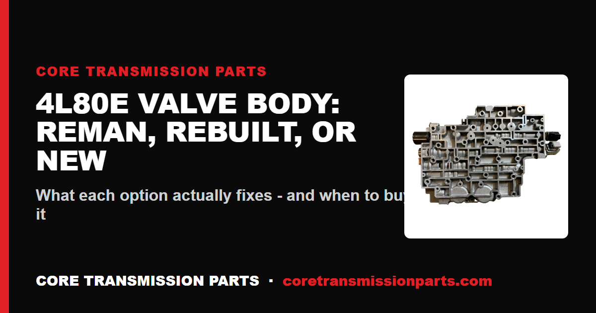4L80E Reman vs Rebuilt vs New Valve Body - What to Buy