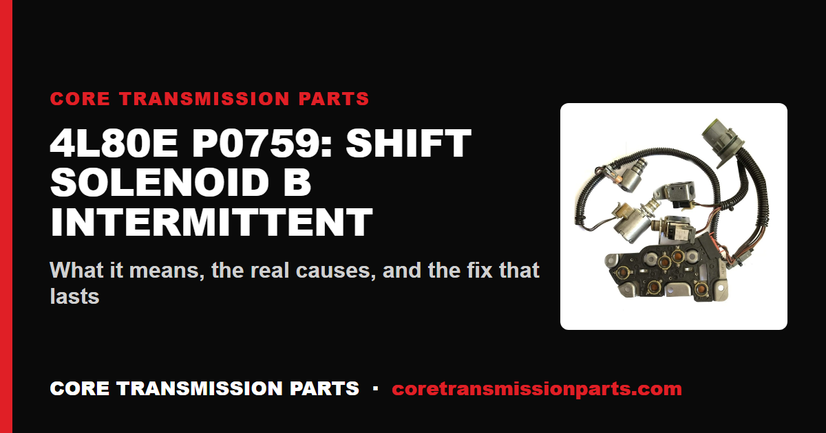 4L80E P0759: What It Means, Causes, and How to Fix It