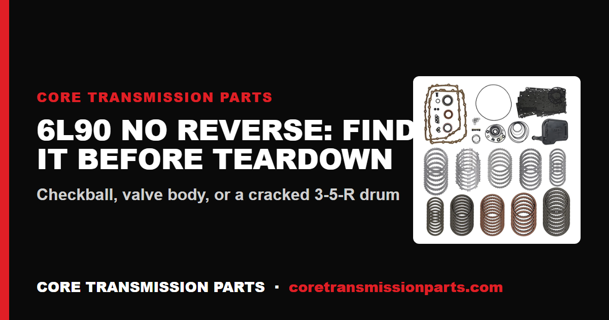 6L90 No Reverse: Causes, Diagnosis Order, and the Real Fix