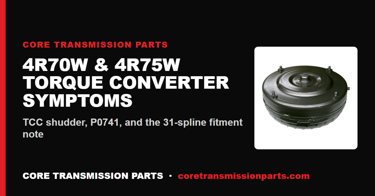 4R70W and 4R75W Torque Converter Symptoms and Replacement