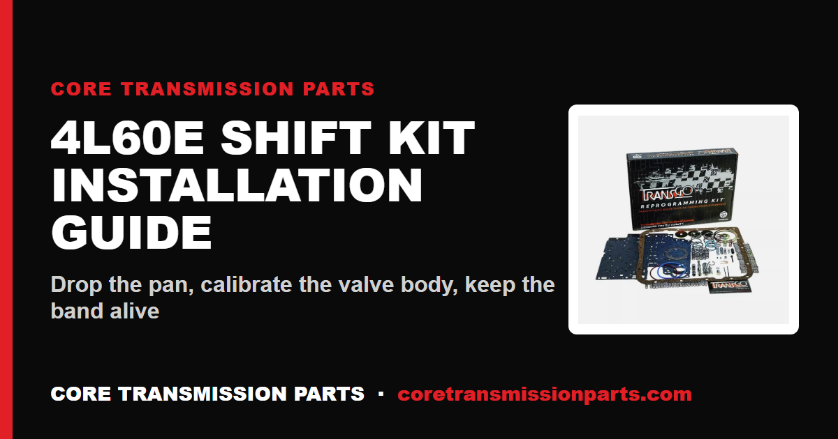 4L60E Shift Kit Installation: Step-by-Step Valve Body Guide