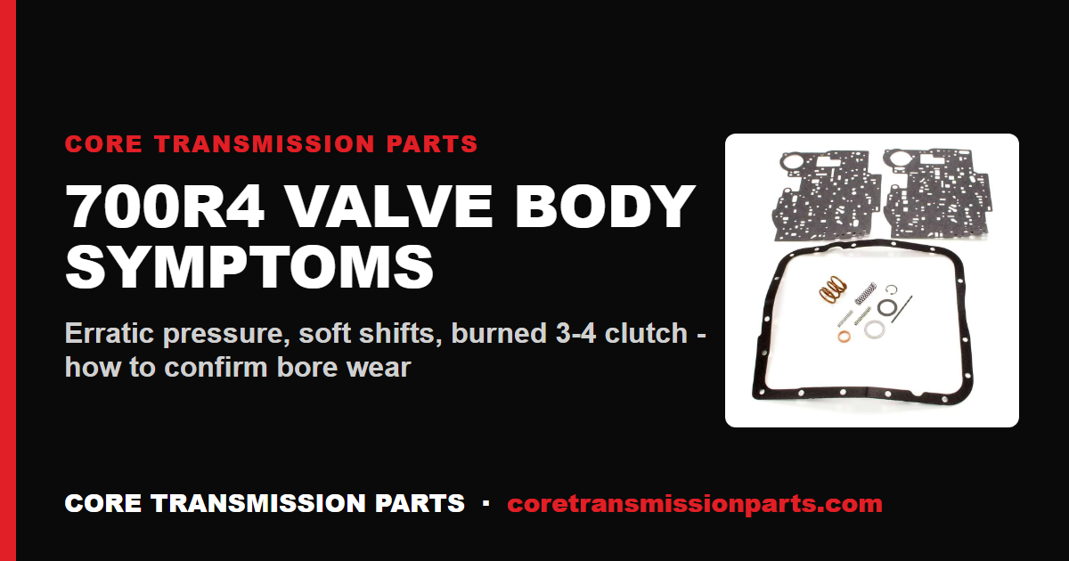 700R4 Valve Body Symptoms: How to Know Yours Is Failing