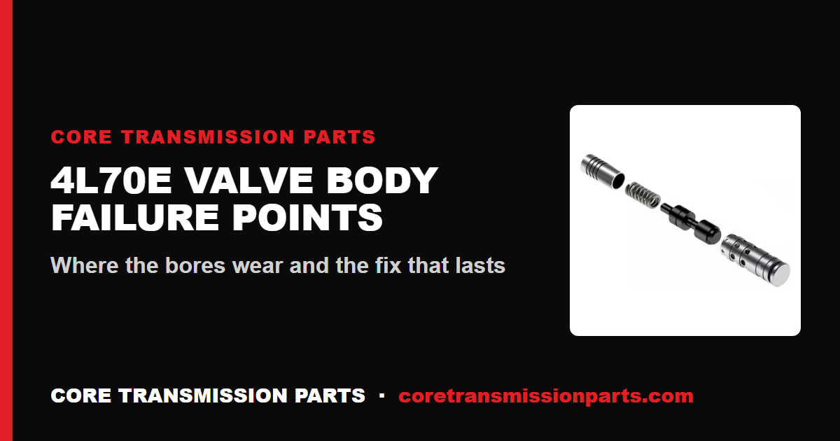 4L70E Valve Body Common Failure Points Explained