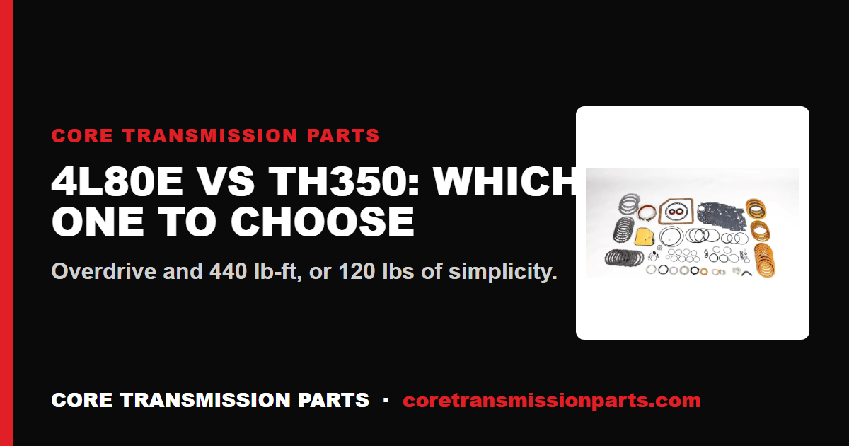 4L80E vs TH350: Differences and Which One to Choose