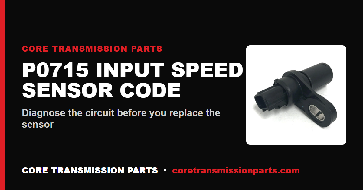 P0715 Input/Turbine Speed Sensor Circuit: Diagnosis, Causes, and the Real Fix