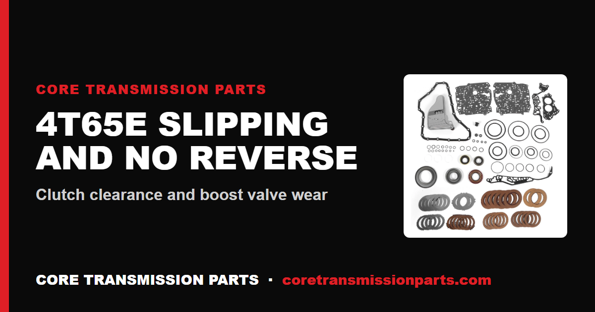 4T65E Slipping and No Reverse: Causes and the Real Fix