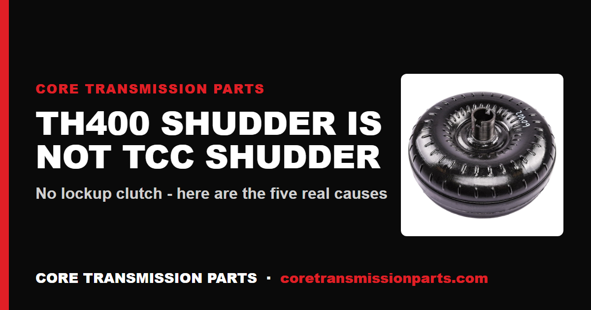 TH400 Shudder Fix: Why It Is Not TCC Shudder and What Actually Causes It