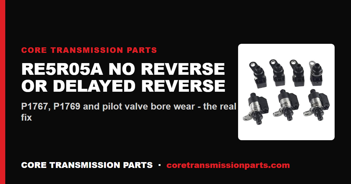 Nissan RE5R05A No Reverse and Delayed Reverse: P1767, P1769, Pilot Valve Wear and the Real Fix
