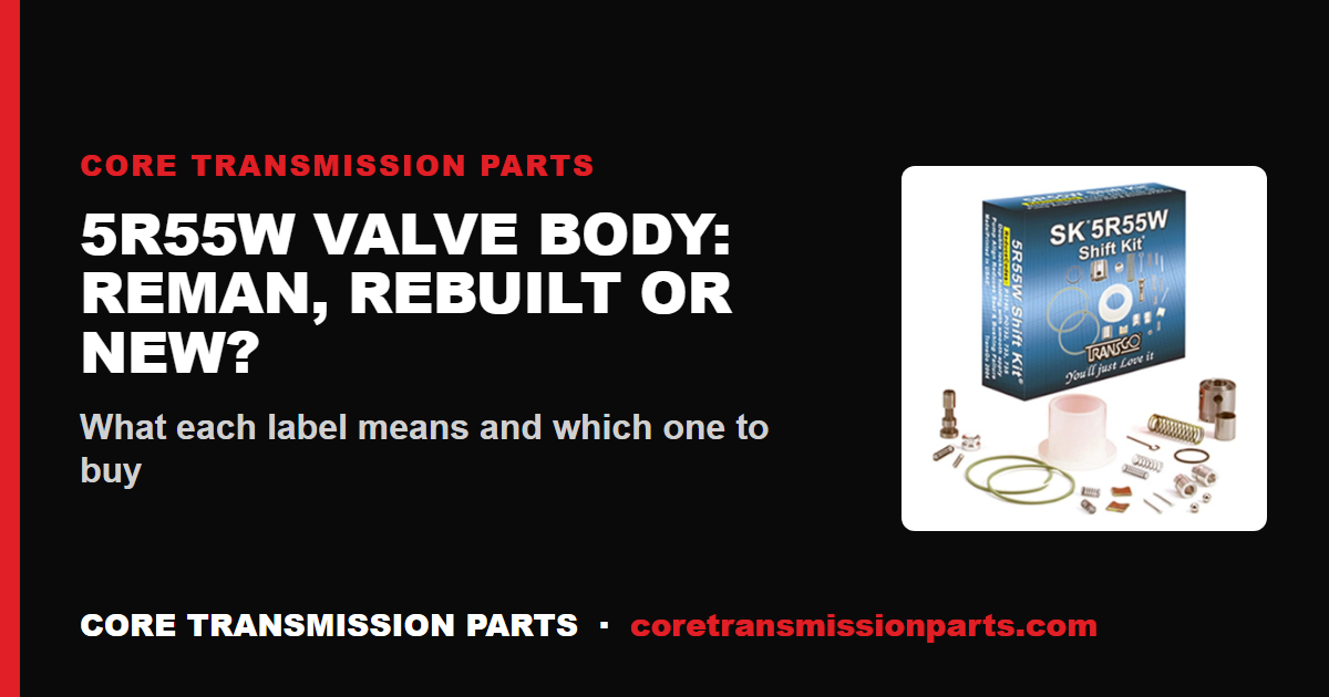 5R55W Reman vs Rebuilt vs New Valve Body: What to Buy