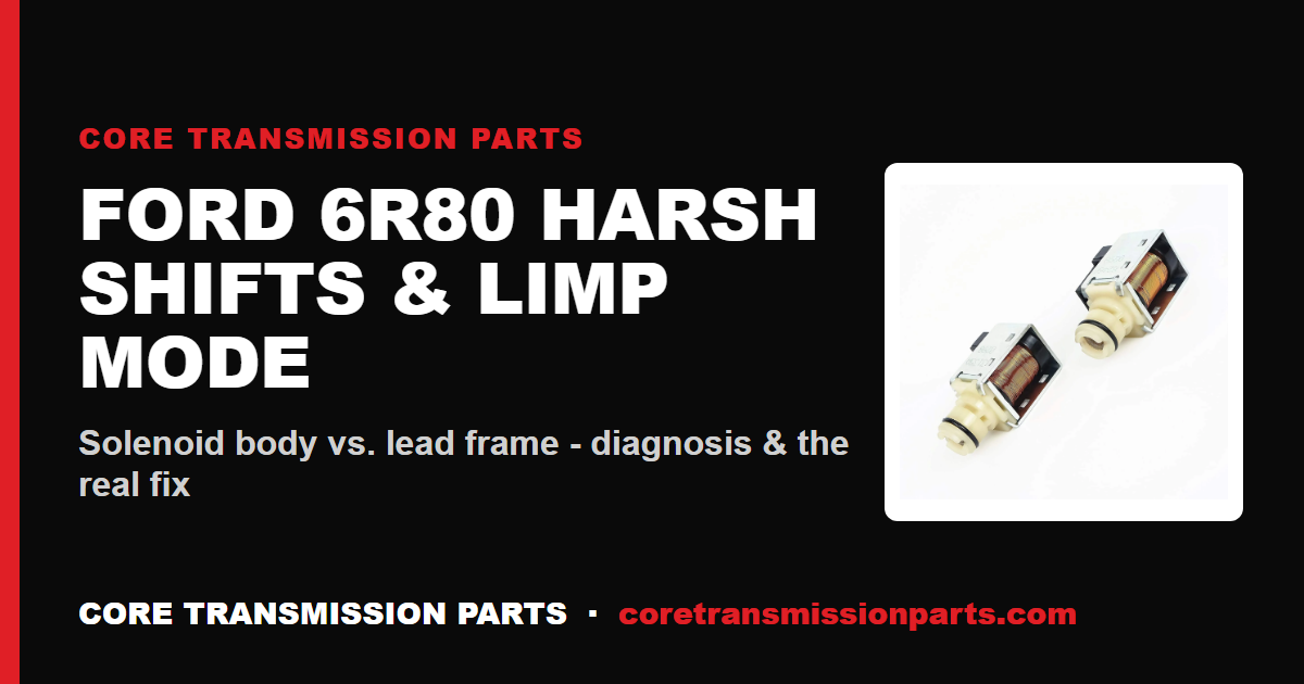 Ford 6R80 Harsh Shifts, Flare & Limp Mode: Solenoid Body vs. Lead Frame Fix