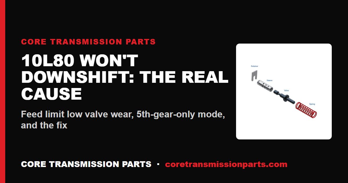 10L80 Won't Downshift: Diagnosis Order, Real Causes, and the Fix