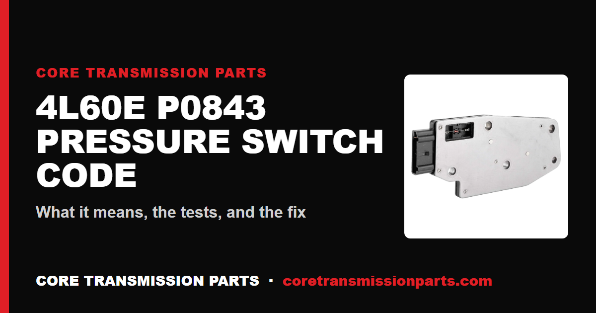 4L60E P0843 - What It Means, Causes, and How to Fix It