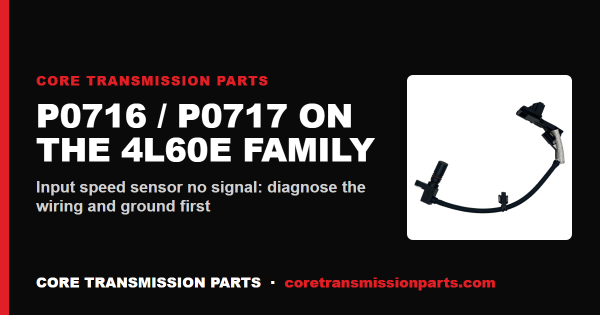 4L60E, 4L65E and 4L70E P0716 and P0717: Input Speed Sensor No Signal, and the Real Fix