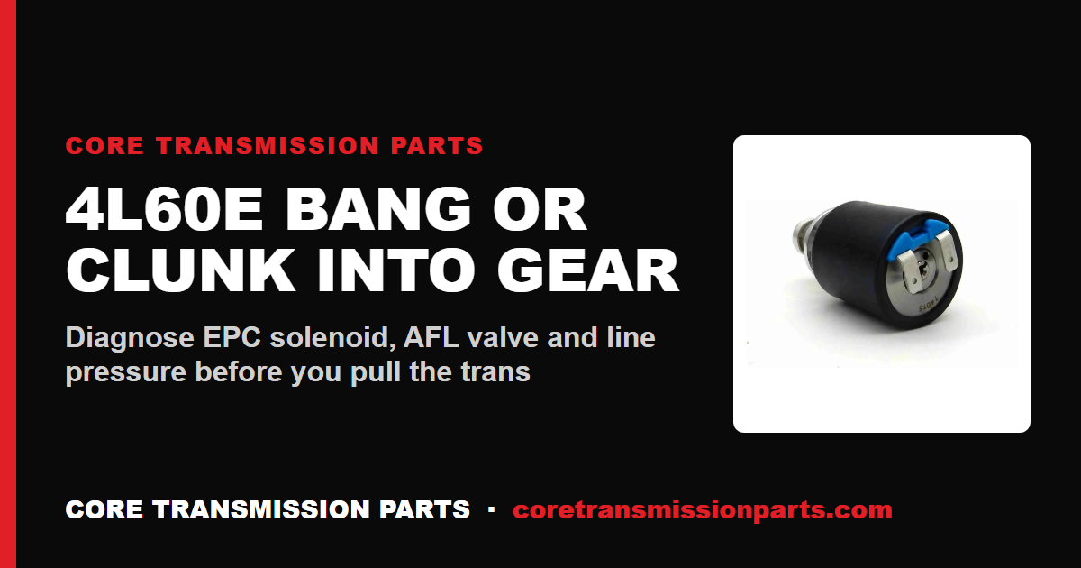 4L60E Bang or Clunk Into Gear: Causes, Diagnosis Order and the Real Fix
