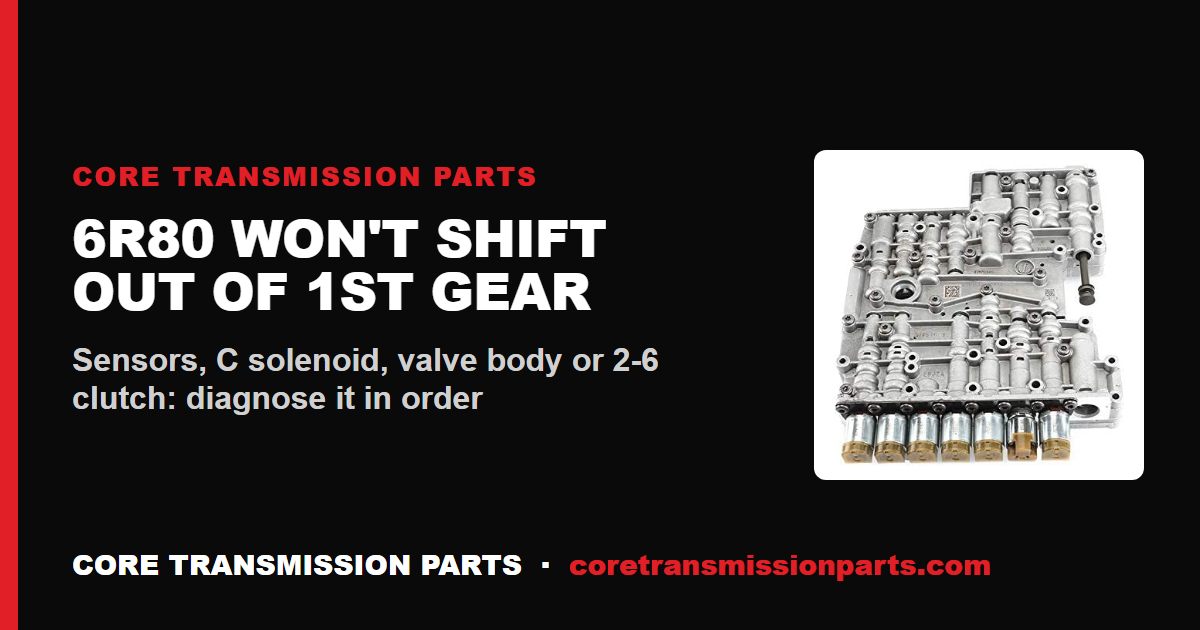 6R80 Won't Shift Out of 1st Gear: Causes, Diagnosis, and the Fix